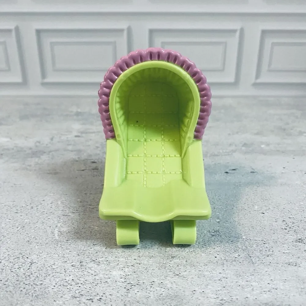 Fisher Price Loving Family Everything for Baby Bouncy Seat Lime Green and Pink